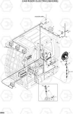 3640 CAB RISER ELECTRIC(39HDRB) 42HDLL/39HDRB, Hyundai