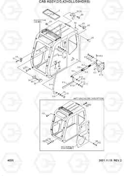 4055 CAB ASSY(2/3,42HDLL/39HDRB) 42HDLL/39HDRB, Hyundai