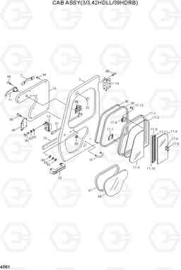 4061 CAB ASSY(3/3,42HDLL/39HDRB) 42HDLL/39HDRB, Hyundai