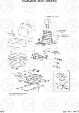 4075 SEAT(-#0007, 42HDLL/39HDRB) 42HDLL/39HDRB, Hyundai