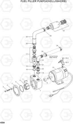 4094 FUEL FILLER PUMP(42HDLL/39HDRB) 42HDLL/39HDRB, Hyundai