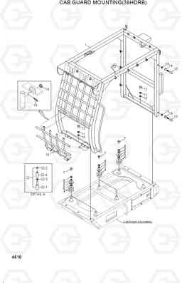 4610 CAB GUARD MOUNTING(39HDRB) 42HDLL/39HDRB, Hyundai