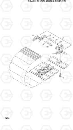 5420 TRACK CHAIN(42HDLL/39HDRB) 42HDLL/39HDRB, Hyundai