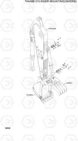 6630 THUMB CYLINDER MOUNTING(39HDRB) 42HDLL/39HDRB, Hyundai