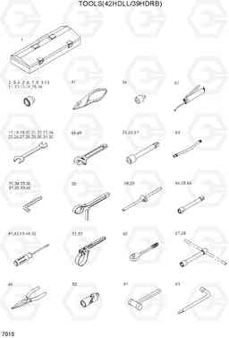 7010 TOOLS(42HDLL/39HDRB) 42HDLL/39HDRB, Hyundai