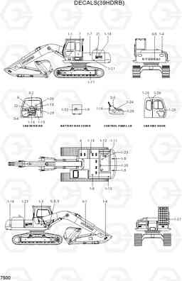 7500 DECALS(39HDRB) 42HDLL/39HDRB, Hyundai