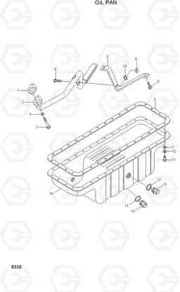 8330 OIL PAN 42HDLL/39HDRB, Hyundai