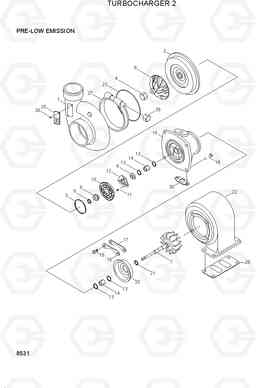 8531 TURBOCHARGER 2 42HDLL/39HDRB, Hyundai