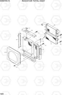 1045 RADIATOR TOTAL ASSY 50/60/70D-7A, Hyundai