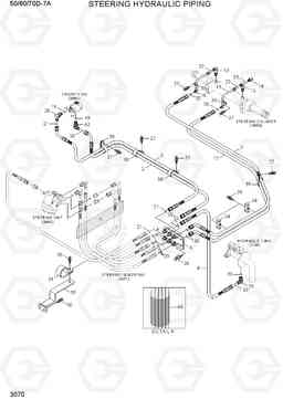 3070 STEERING HYDRAULIC PIPING 50/60/70D-7A, Hyundai