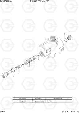 3A60 PRIORITY VALVE 50/60/70D-7A, Hyundai