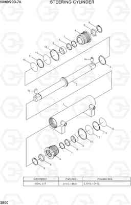 3B50 STEERING CYLINDER 50/60/70D-7A, Hyundai