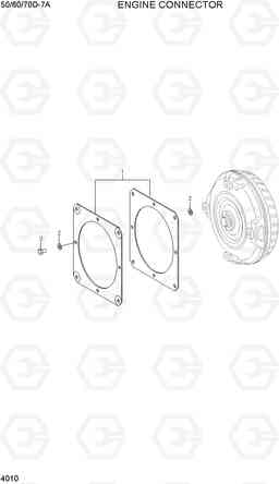 4010 ENGINE CONNECTOR 50/60/70D-7A, Hyundai