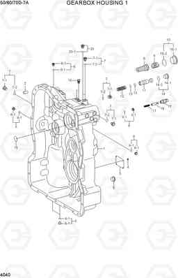 4040 GEARBOX HOUSING 1 50/60/70D-7A, Hyundai