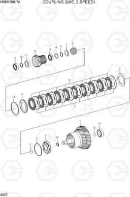 4070 COUPLING 2(KE, 3 SPEED) 50/60/70D-7A, Hyundai