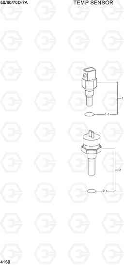 4150 TEMP SENSOR 50/60/70D-7A, Hyundai