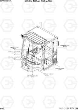 6110 CABIN TOTAL SUB ASSY 50/60/70D-7A, Hyundai