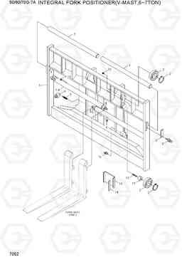 7052 INTEGRAL FORK POSITIONER(V-MAST,6/7TON) 50/60/70D-7A, Hyundai