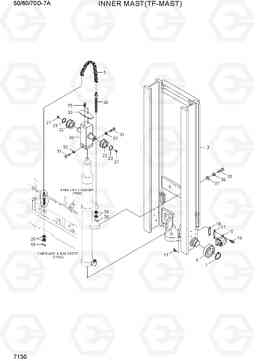 7130 INNER MAST(TF-MAST) 50/60/70D-7A, Hyundai