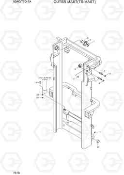 7310 OUTER MAST(TS-MAST) 50/60/70D-7A, Hyundai