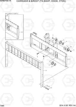 7360 CARR&BACKREST (TS-MAST,5TON) 50/60/70D-7A, Hyundai