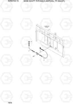 7670 SIDE SHIFT PIPING(3,4-SPOOL,TF-MAST) 50/60/70D-7A, Hyundai