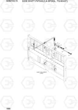 7690 SIDE SHIFT PIPING(3,4-SPOOL,TS-MAST) 50/60/70D-7A, Hyundai