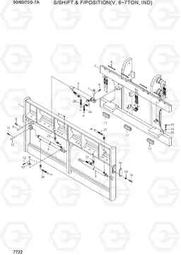 7722 S/SHIFT & F/POSITION (V, 6/7TON, IND) 50/60/70D-7A, Hyundai