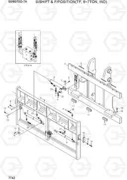 7742 S/SHIFT & F/POSITION (TF, 6/7TON, IND) 50/60/70D-7A, Hyundai