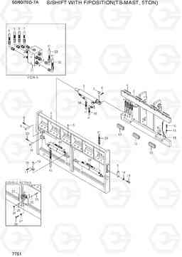 7751 S/SHIFT & F/POSITION (TS, 5TON, SYN) 50/60/70D-7A, Hyundai