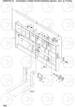 7805 INTEGRAL F/POSITIONER(V-MAST,IND,6~7TON) 50/60/70D-7A, Hyundai