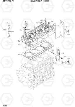 9040 CYLINDER HEAD 50/60/70D-7A, Hyundai