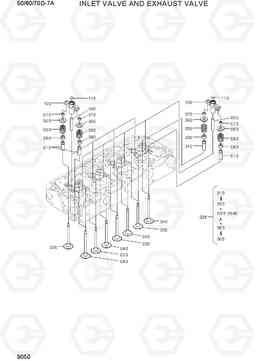 9050 INLET VALVE AND EXHAUST VALVE 50/60/70D-7A, Hyundai