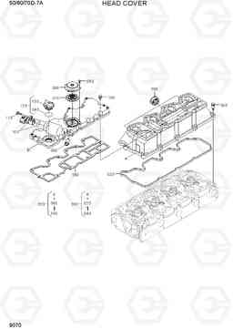 9070 HEAD COVER 50/60/70D-7A, Hyundai