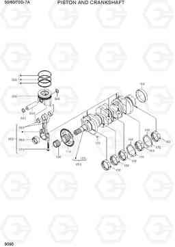 9090 PISTON AND CRANKSHAFT 50/60/70D-7A, Hyundai