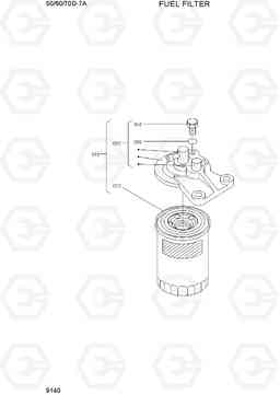 9140 FUEL FILTER 50/60/70D-7A, Hyundai