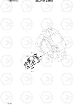 9190 STARTER & MTG 50/60/70D-7A, Hyundai