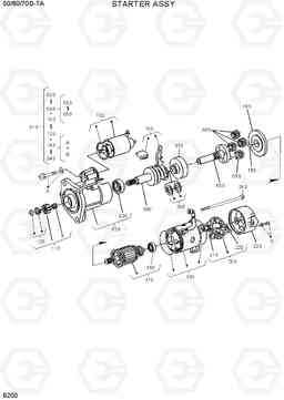 9200 STARTER ASSY 50/60/70D-7A, Hyundai