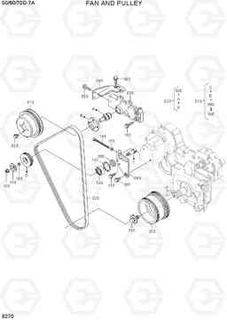 9270 FAN AND PULLEY 50/60/70D-7A, Hyundai