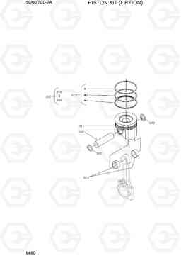 9460 PISTON KIT (OPTION) 50/60/70D-7A, Hyundai