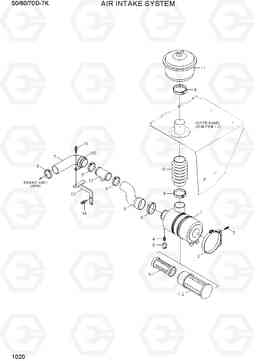 1020 AIR INTAKE SYSTEM 50/60/70D-7K, Hyundai