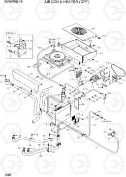 1060 AIRCON & HEATER (OPT) 50/60/70D-7K, Hyundai