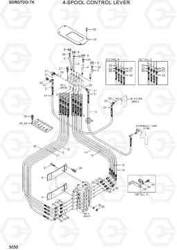 3030 4-SPOOL CONTROL LEVER 50/60/70D-7K, Hyundai