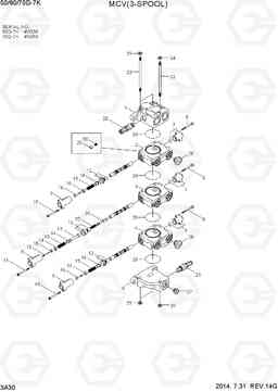3A30 MCV (3-SPOOL,OLD) 50/60/70D-7K, Hyundai
