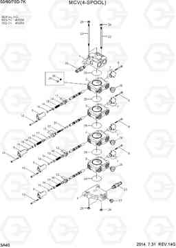 3A40 MCV (4-SPOOL,OLD) 50/60/70D-7K, Hyundai