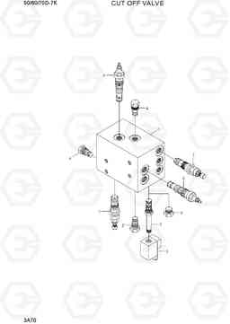 3A70 CUT OFF VALVE 50/60/70D-7K, Hyundai