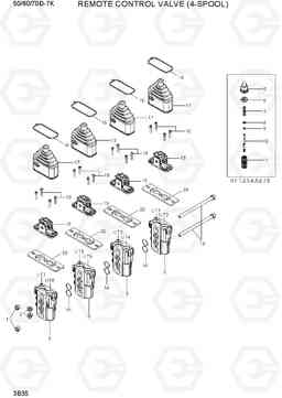 3B35 REMOTE CONTROL VALVE (4-SPOOL) 50/60/70D-7K, Hyundai