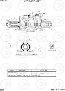 3C10 LIFT BLOCK ASSY 50/60/70D-7K, Hyundai