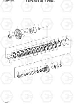 4080 COUPLING 3 (KD, 2 SPEED) 50/60/70D-7K, Hyundai