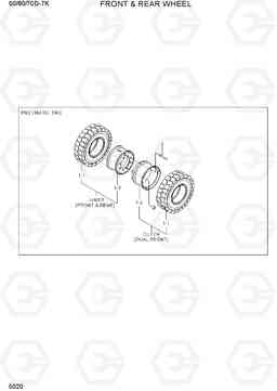 5020 FRONT & REAR WHEEL 50/60/70D-7K, Hyundai